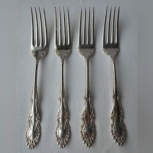 Vintage WM Roger’s A1 Elberon Forks Silver Plated Set Of 4